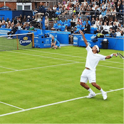 ATP player serving
