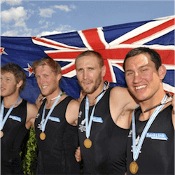 NZ athletes with medals
